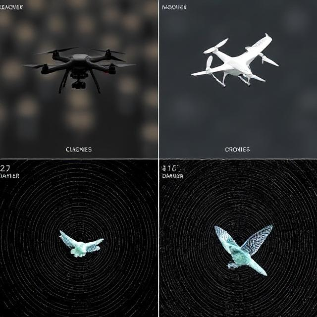 Drone in flight — subject of the micro-Doppler radar classification project